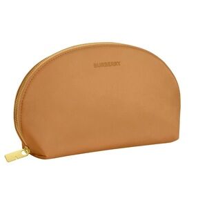 Burberry Camel Pouch with Gold Accents